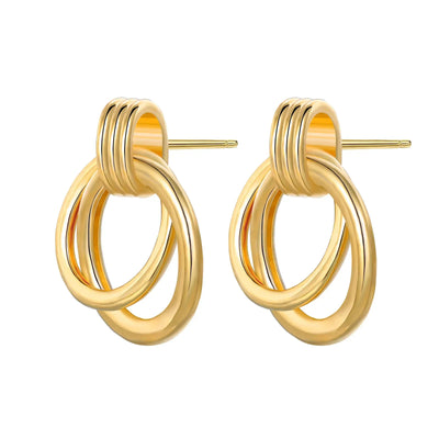 Sparkling 925 Sterling Silver Golden Hoop Earrings Pumpkin Skull Christmas Tree Ear Stud Halloween Earring For Women DIY Jewelry