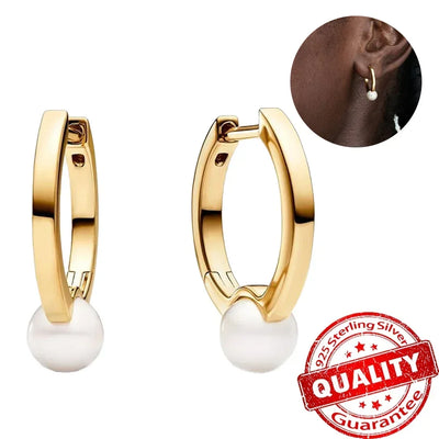 Sparkling 925 Sterling Silver Golden Hoop Earrings Pumpkin Skull Christmas Tree Ear Stud Halloween Earring For Women DIY Jewelry