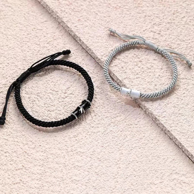 Bamboo Slub Couple Bracelet for Lover Women Men Hand Crafted Adjustable Rope Friend Relationship Matching Bracelets Jewelry Gift