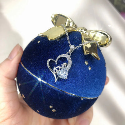 Couple Love Heart Pendant Necklace for Women Korean Fashion Aesthetic Choker Neck Chains Colorful Crystal Trend Y2k Jewelry N546