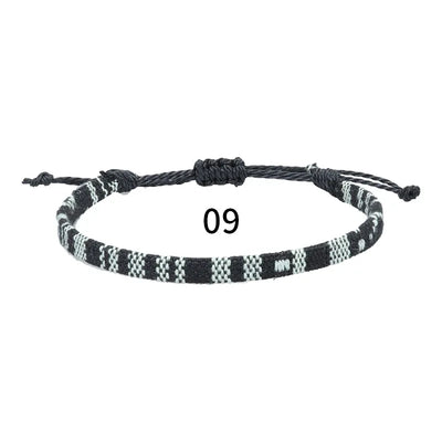 Anklets For Women Woven Fabric Foot Leg Bracelet Men Handmade Rope Braid Knot Beach Barefoot Weave Ethnic Boho Adjustable Charm