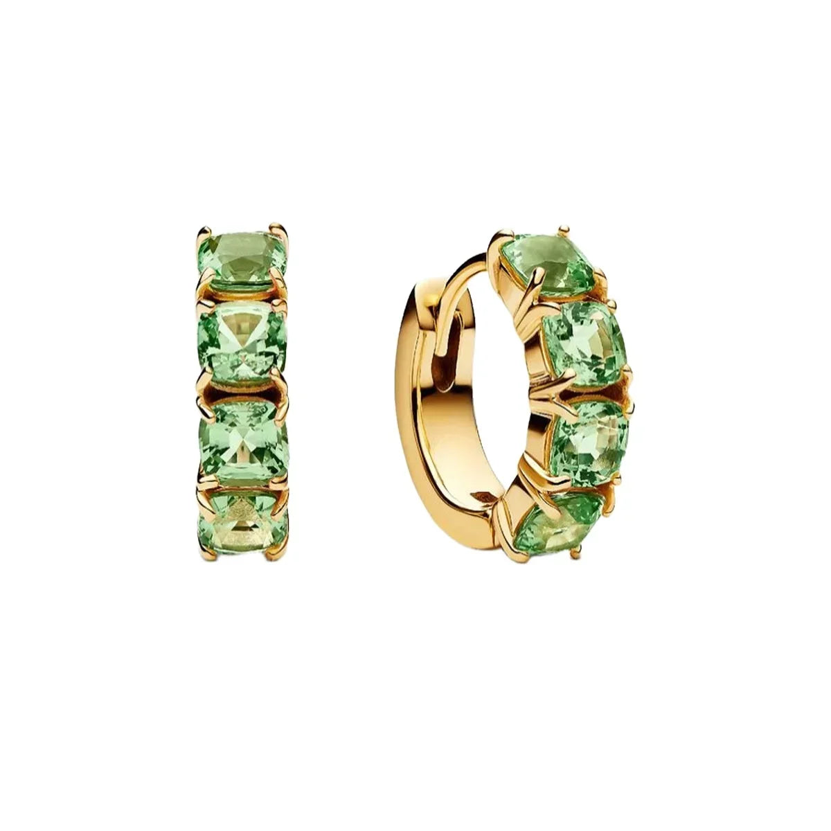 Sparkling 925 Sterling Silver Golden Hoop Earrings Pumpkin Skull Christmas Tree Ear Stud Halloween Earring For Women DIY Jewelry