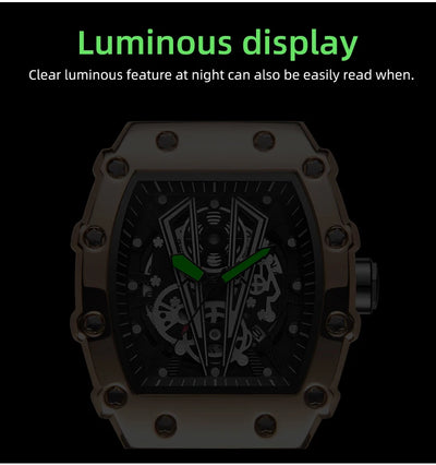 Foreign Trade Watch Large Dial For Men Quartz Waterproof Sport Square Luminous Watch For Men
