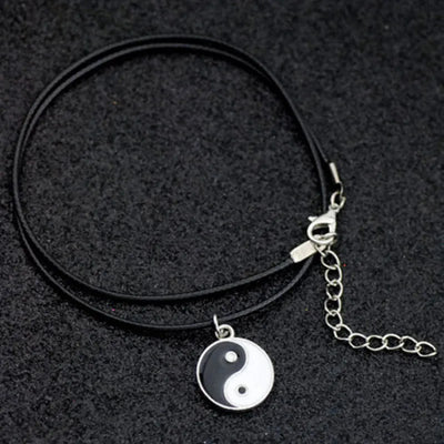Paired Things Necklace For Couple BFF Colier Friendship Yin Yang Pendants Necklaces Black Collares Para Mujer Vintage Choker