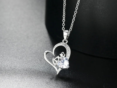 Couple Love Heart Pendant Necklace for Women Korean Fashion Aesthetic Choker Neck Chains Colorful Crystal Trend Y2k Jewelry N546