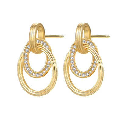 Sparkling 925 Sterling Silver Golden Hoop Earrings Pumpkin Skull Christmas Tree Ear Stud Halloween Earring For Women DIY Jewelry