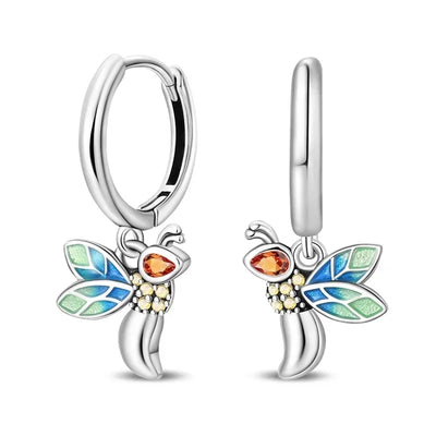 Sparkling 925 Sterling Silver Golden Hoop Earrings Pumpkin Skull Christmas Tree Ear Stud Halloween Earring For Women DIY Jewelry