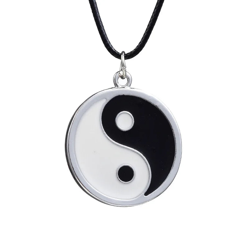 Paired Things Necklace For Couple BFF Colier Friendship Yin Yang Pendants Necklaces Black Collares Para Mujer Vintage Choker