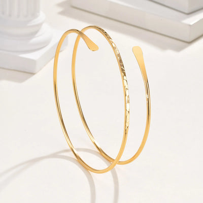 Upper Arm Cuff Bracelet for Women, Minimalist Gold Plated Armband Statement Party Armlets Jewelry