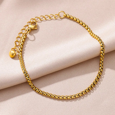 Vintage Anklets for Women Stainless Steel Beads Chain Anklet Leg Bracelets Bodychain Summer Beach Jewelry Accessories Gifts