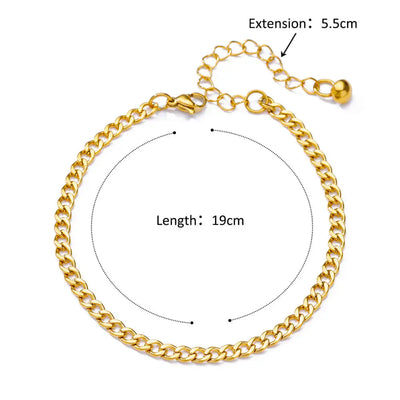 Stainless Steel Anklets for Women Waterproof Gold Color Anklet Luxury Designer Jewelry Summer Accessories mujer freeshiping item