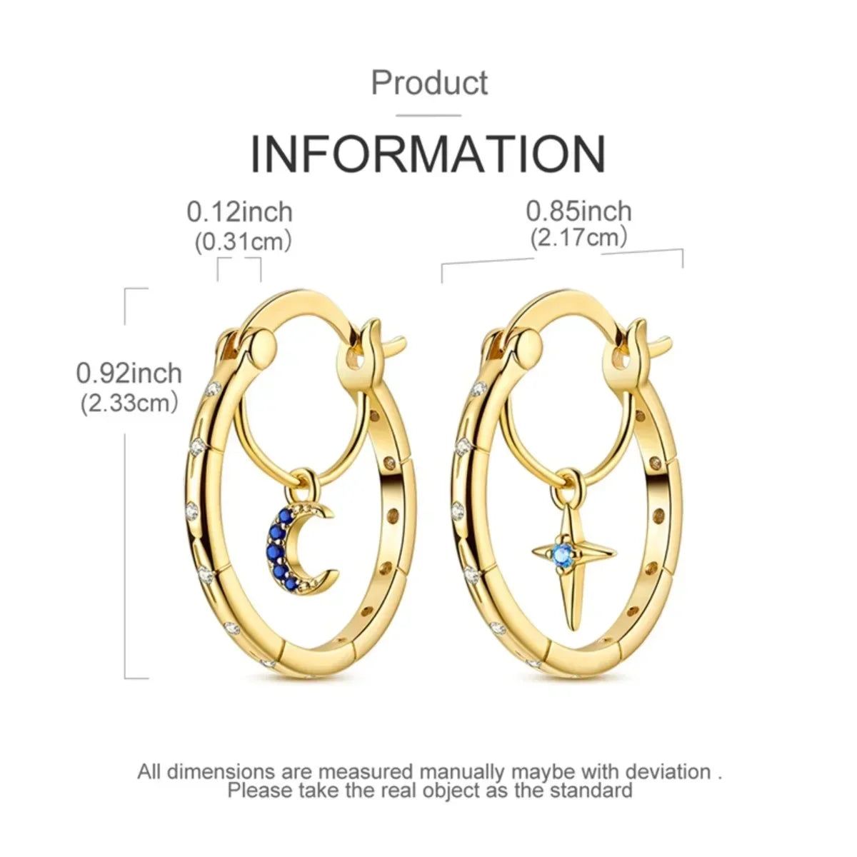 Sparkling 925 Sterling Silver Golden Hoop Earrings Pumpkin Skull Christmas Tree Ear Stud Halloween Earring For Women DIY Jewelry