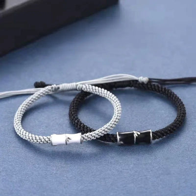 Bamboo Slub Couple Bracelet for Lover Women Men Hand Crafted Adjustable Rope Friend Relationship Matching Bracelets Jewelry Gift