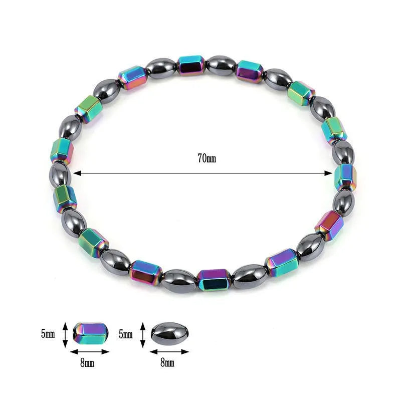 Magnetic Weight Loss Health Anklet Colorful Gallstone Stimulation Relief Therapy Arthritis Pain Relief Health Anklet Jewelry
