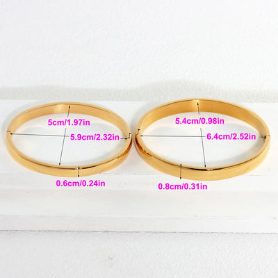 1 pair Fashion Stainless Steel Minimalist Gloss Couple Bracelets For Party Gathering, Holiday Gift, Jewelry