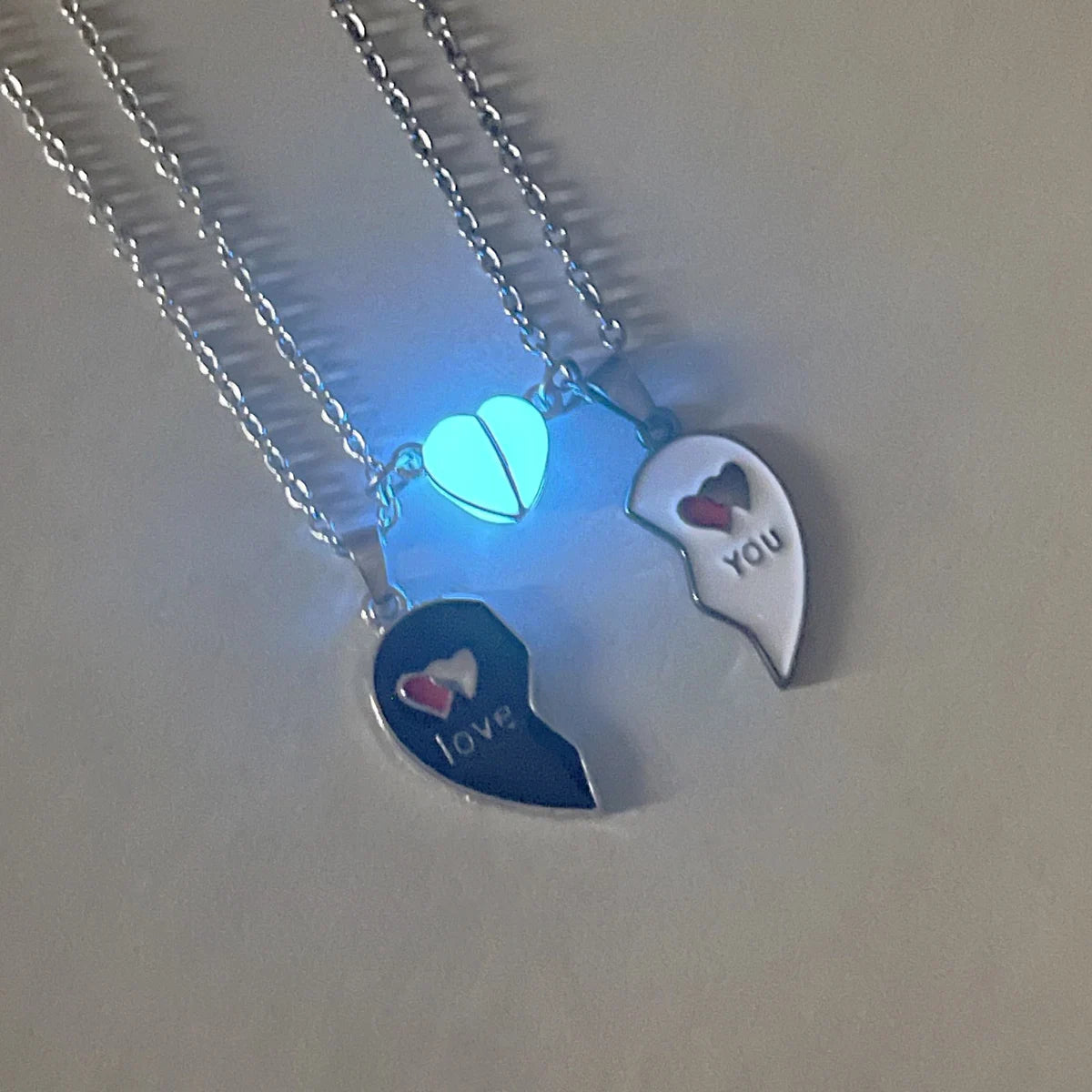 Love Heart Necklace for Couples, Couple Necklace