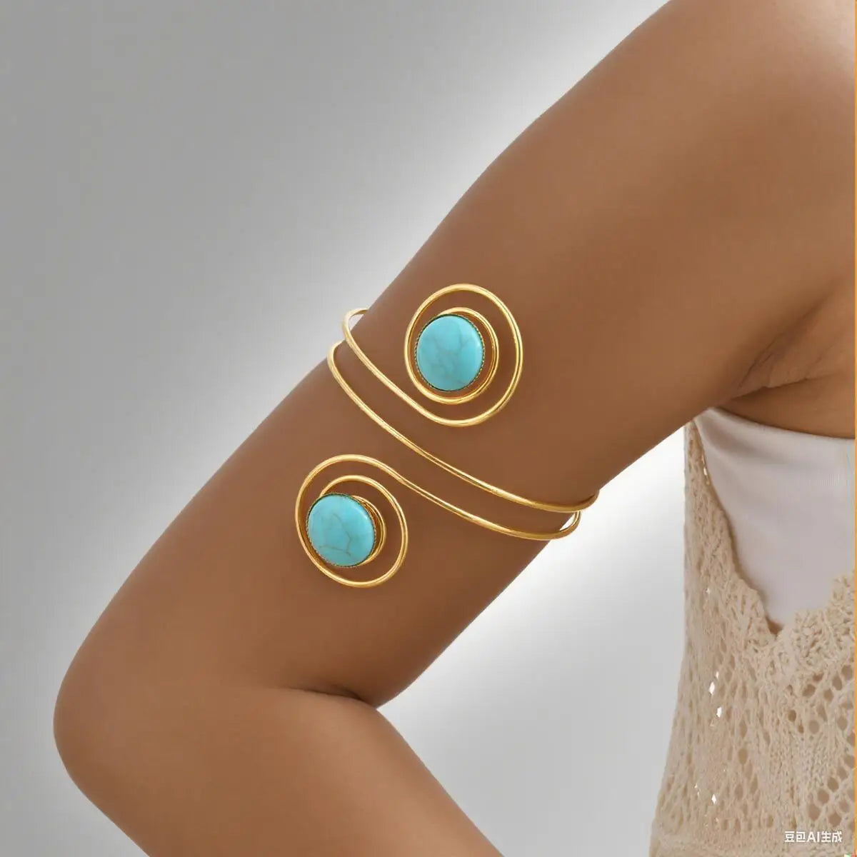 Upper Arm Cuff Bracelet for Women, Minimalist Gold Plated Armband Statement Party Armlets Jewelry