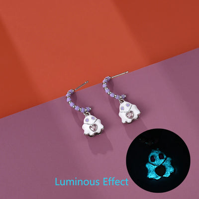 Amazing 925 Sterling Silver Black Spider & Shiny Bow Skull & Pumpkin Head Stud Earrings For Halloween Party Fine Jewelry Gift