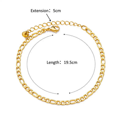 Stainless Steel Anklets for Women Waterproof Gold Color Anklet Luxury Designer Jewelry Summer Accessories mujer freeshiping item