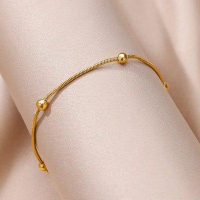 Stainless Steel Anklets for Women Waterproof Gold Color Anklet Luxury Designer Jewelry Summer Accessories mujer freeshiping item