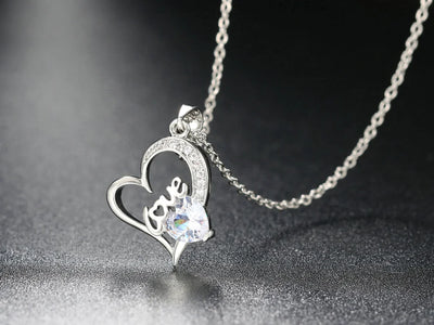 Couple Love Heart Pendant Necklace for Women Korean Fashion Aesthetic Choker Neck Chains Colorful Crystal Trend Y2k Jewelry N546