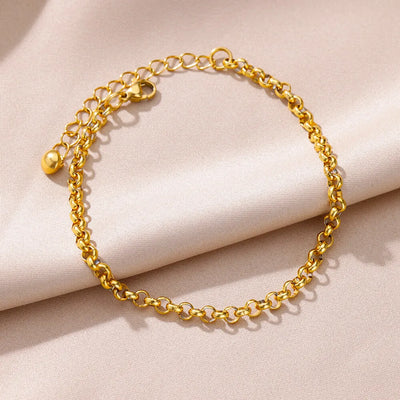 Anklets for Women Stainless Steel Gold Color Chain Anklet Female Summer Beach Accessories Foot Leg Bracelets New Fashion Jewelry