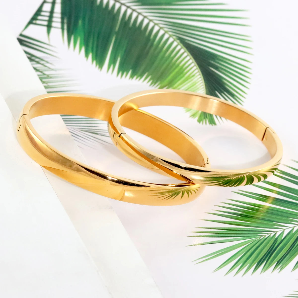 1 pair Fashion Stainless Steel Minimalist Gloss Couple Bracelets For Party Gathering, Holiday Gift, Jewelry