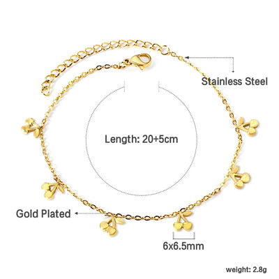 LUXUSTEEL Geometric Anklets for Women Rectangle Bracelet on Leg Stainless Steel Women's Chain Anklets Wedding Party Jewelry