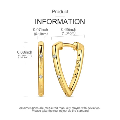 Sparkling 925 Sterling Silver Golden Hoop Earrings Pumpkin Skull Christmas Tree Ear Stud Halloween Earring For Women DIY Jewelry