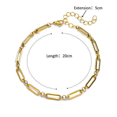 Stainless Steel Anklets for Women Waterproof Gold Color Anklet Luxury Designer Jewelry Summer Accessories mujer freeshiping item