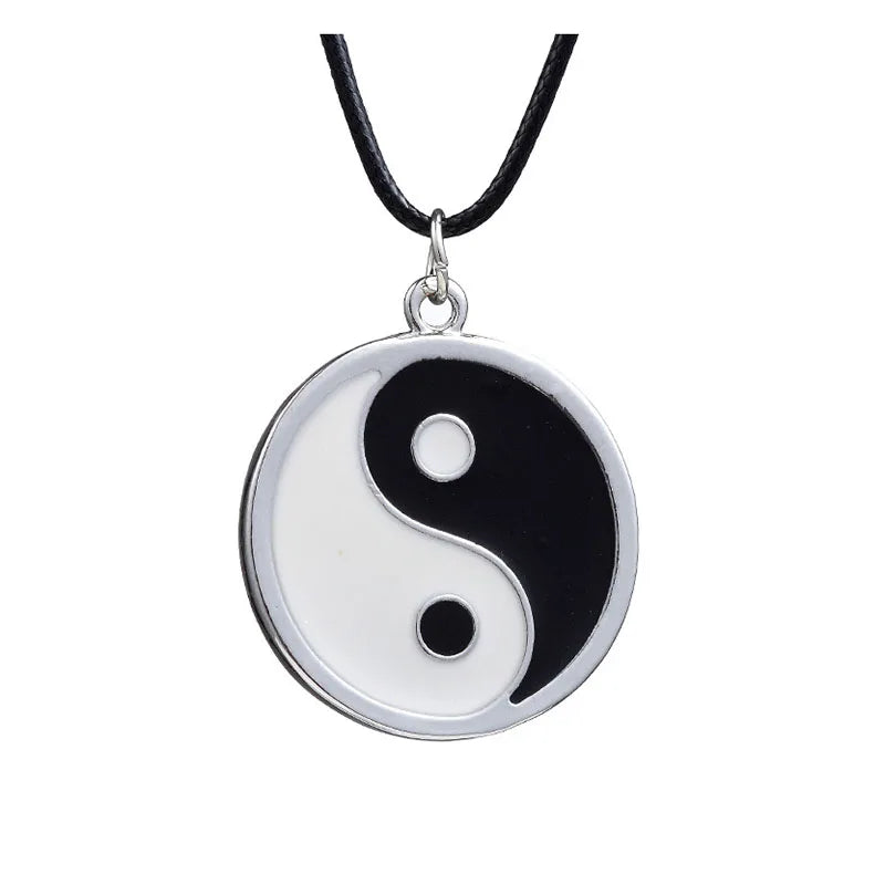 Paired Things Necklace For Couple BFF Colier Friendship Yin Yang Pendants Necklaces Black Collares Para Mujer Vintage Choker