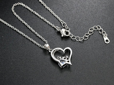 Couple Love Heart Pendant Necklace for Women Korean Fashion Aesthetic Choker Neck Chains Colorful Crystal Trend Y2k Jewelry N546