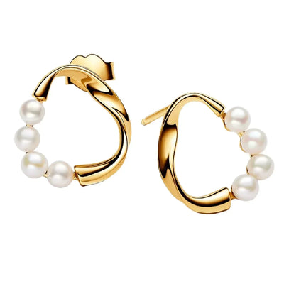 Sparkling 925 Sterling Silver Golden Hoop Earrings Pumpkin Skull Christmas Tree Ear Stud Halloween Earring For Women DIY Jewelry