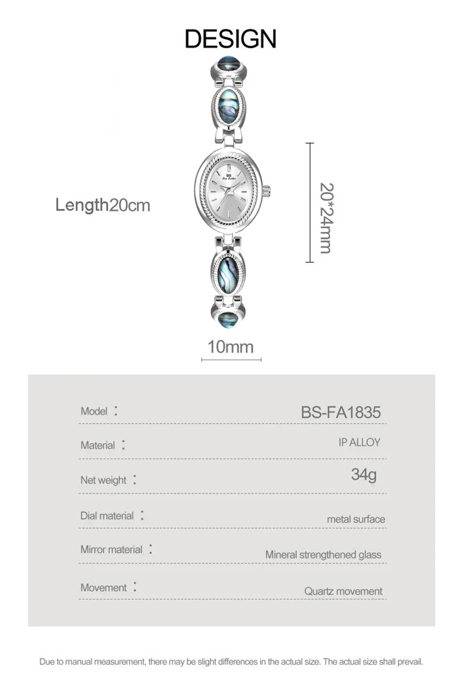 Watches For Woman Elegant Vintage Black Gold Shell Bracelet Ladies Small Dial Oval Quartz Dress Watch