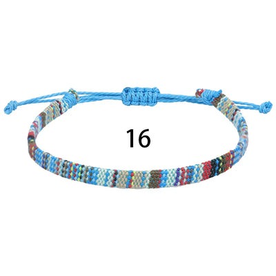 Anklets For Women Woven Fabric Foot Leg Bracelet Men Handmade Rope Braid Knot Beach Barefoot Weave Ethnic Boho Adjustable Charm