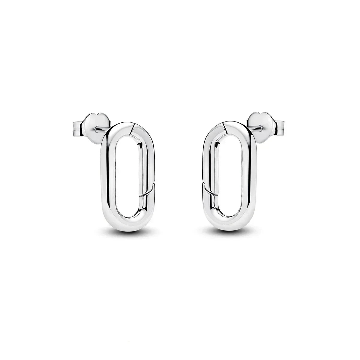 Sparkling 925 Sterling Silver Golden Hoop Earrings Pumpkin Skull Christmas Tree Ear Stud Halloween Earring For Women DIY Jewelry