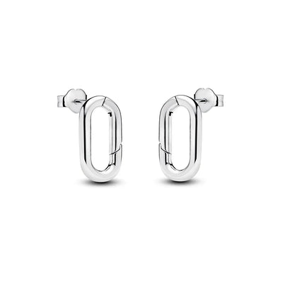 Sparkling 925 Sterling Silver Golden Hoop Earrings Pumpkin Skull Christmas Tree Ear Stud Halloween Earring For Women DIY Jewelry