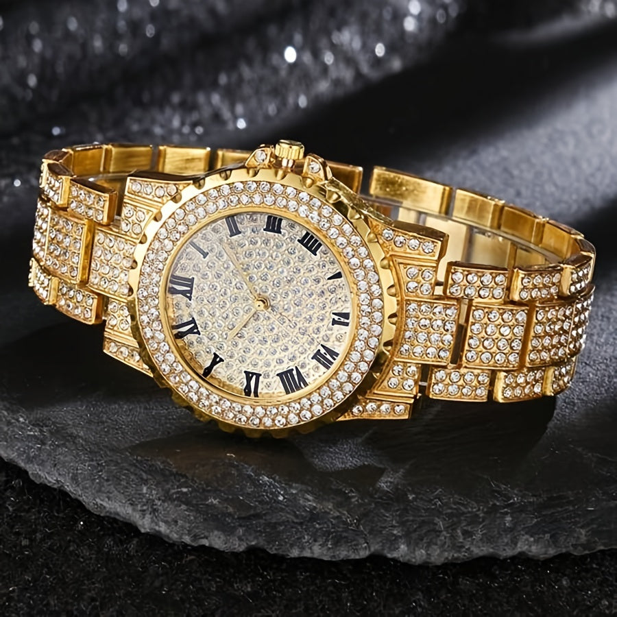 Sophisticated Men's Quartz Watch with Calendar - Timeless Style & Bracelet Gift Set, Ideal for Every Occasion