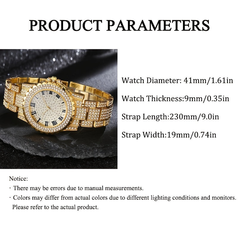 Sophisticated Men's Quartz Watch with Calendar - Timeless Style & Bracelet Gift Set, Ideal for Every Occasion