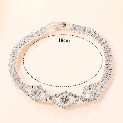 2pcs/set Women's Watch Luxury Rhinestone Quartz Bracelet Watch Elegant Analog Wrist Watch & Bracelet, Gift For Mom Her