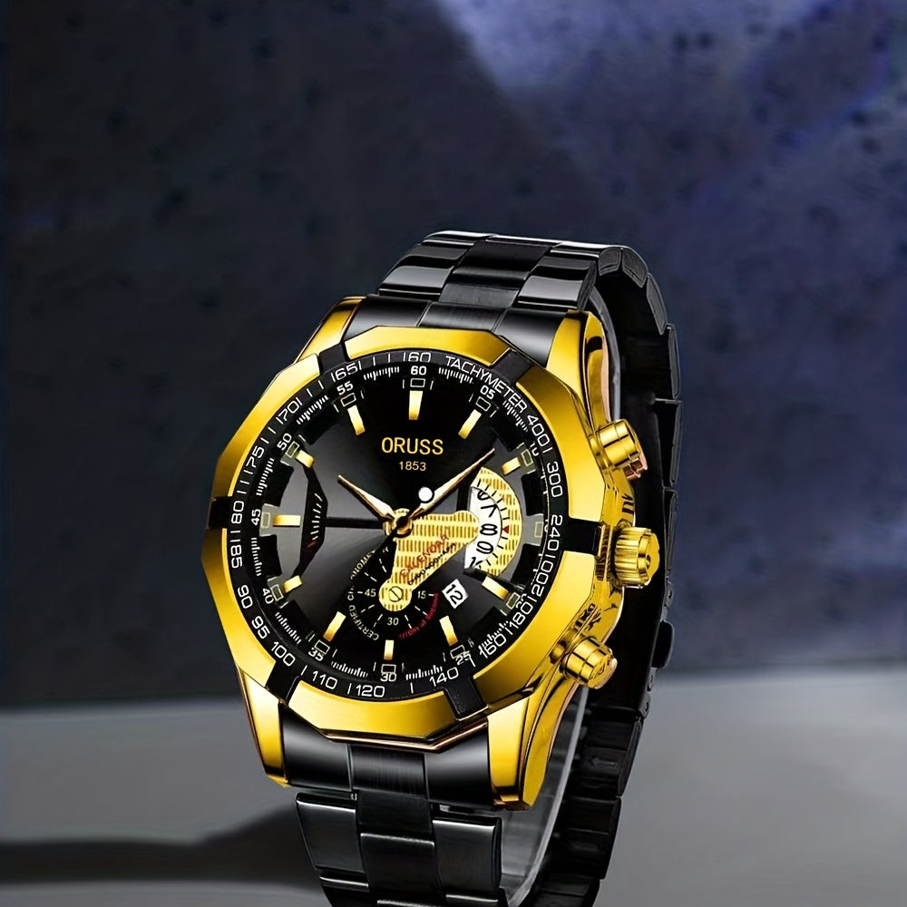 Genuine Domineering Business Sports Watch. Men's Simple Luminous Double Calendar Men's Watch