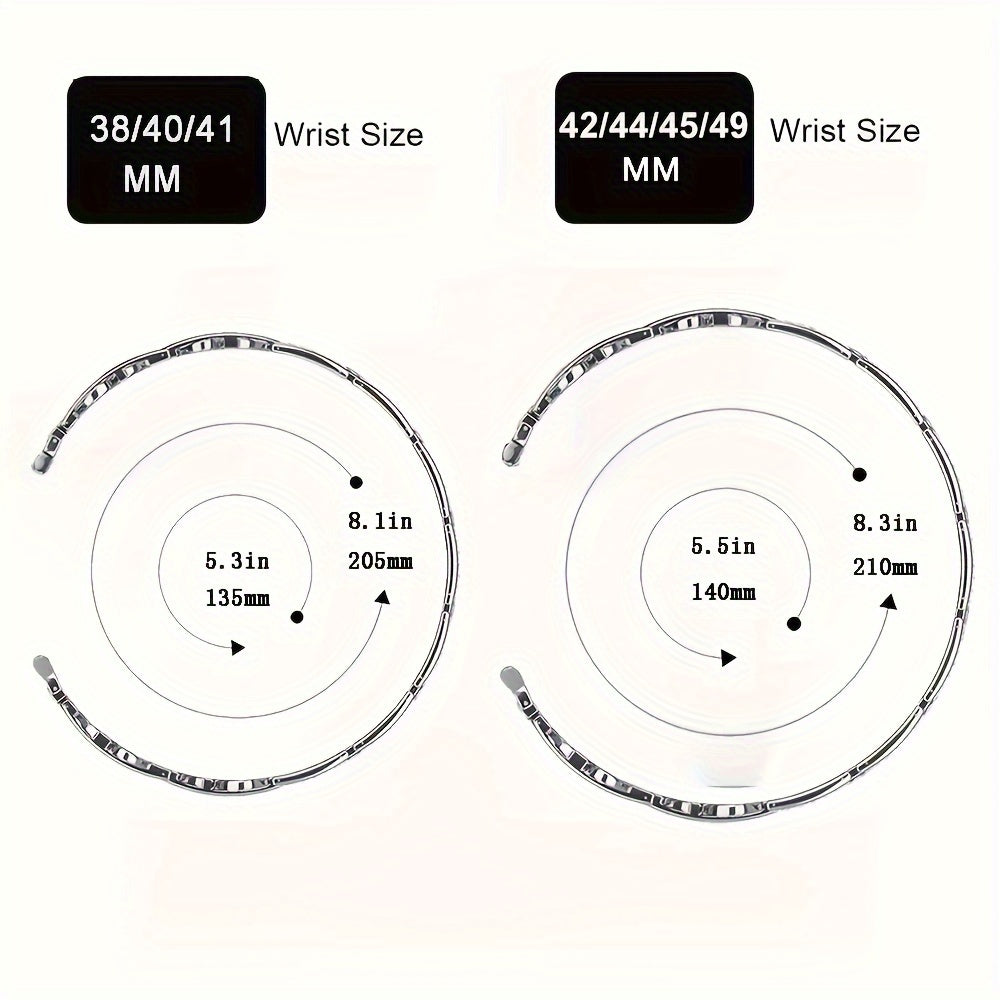 Premium Metal Band for Apple Watch - Fashion-Forward Upgrade with Seamless Fit - Compatible with All Series 8/7/6/5/4/3/2/1 SE, Sizes 38/45mm - Durable & Comfortable