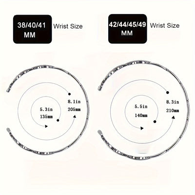 Premium Metal Band for Apple Watch - Fashion-Forward Upgrade with Seamless Fit - Compatible with All Series 8/7/6/5/4/3/2/1 SE, Sizes 38/45mm - Durable & Comfortable